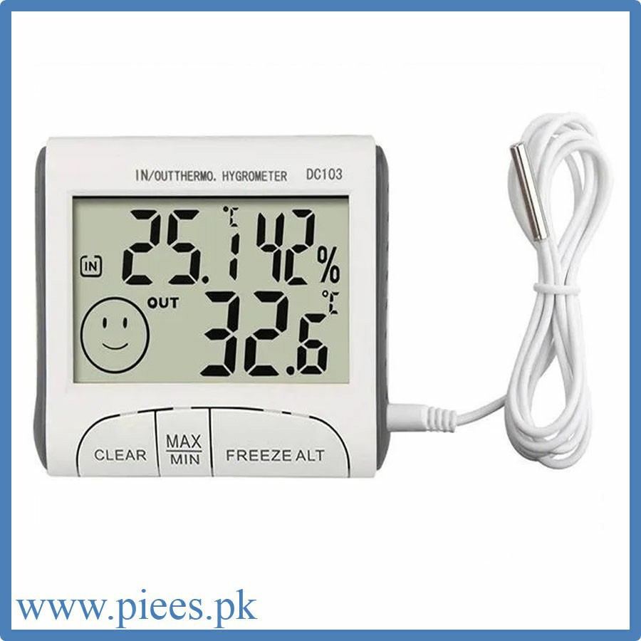 DC103 Digital LCD Porle Indoor Outdoor Thermometer Hygrometer PIEES